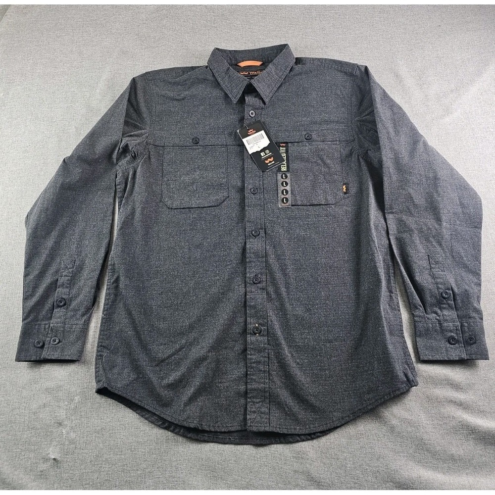 Walls Greenville Flex Micro Ripstop Shirt Mens Large Button Up Long Sleeve Work